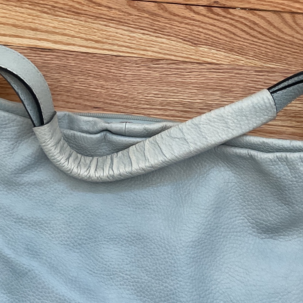 Ted Benson Leather Hobo Bag Gray Large - Picture 5 of 14